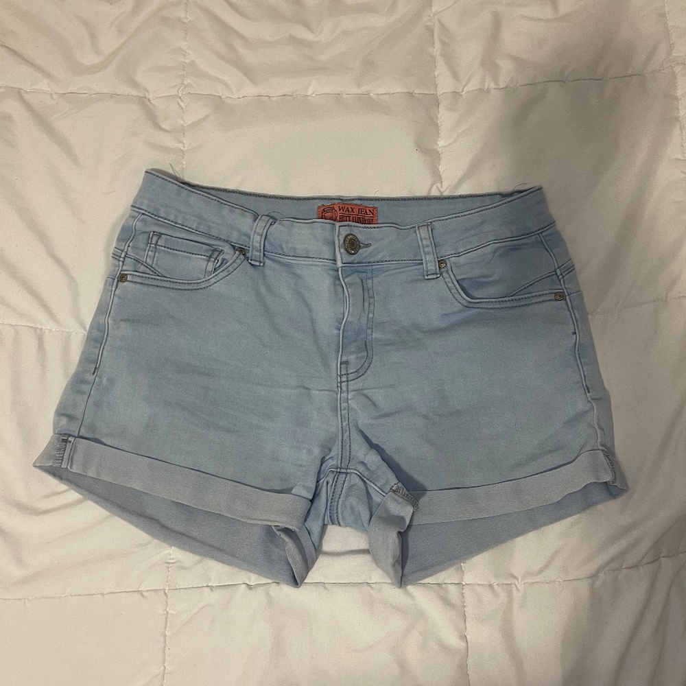 Wax Jean Light Blue Jean Shorts